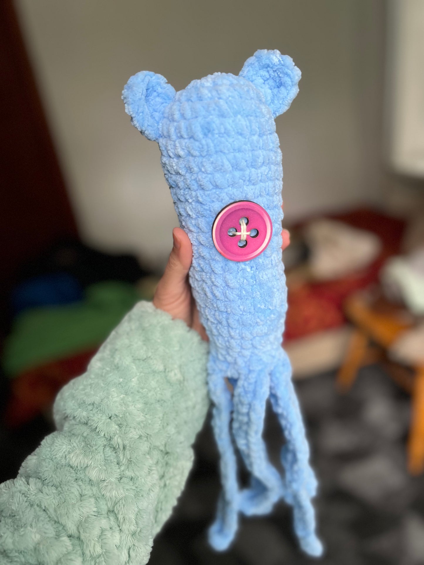Coraline squid doll plush crochet 10 inches