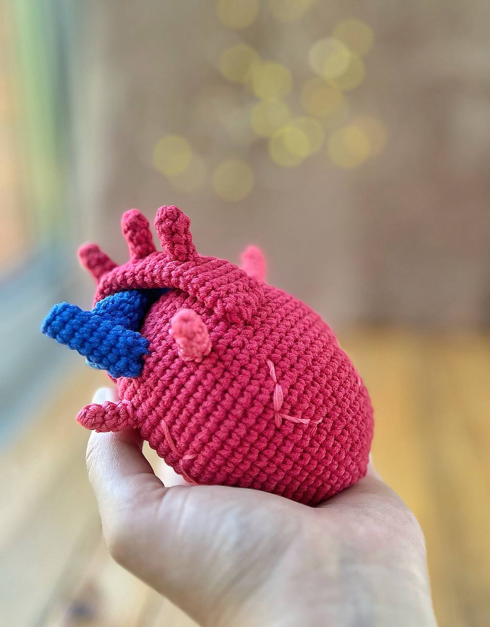 DIY anatomical heart crochet tutorial diagram