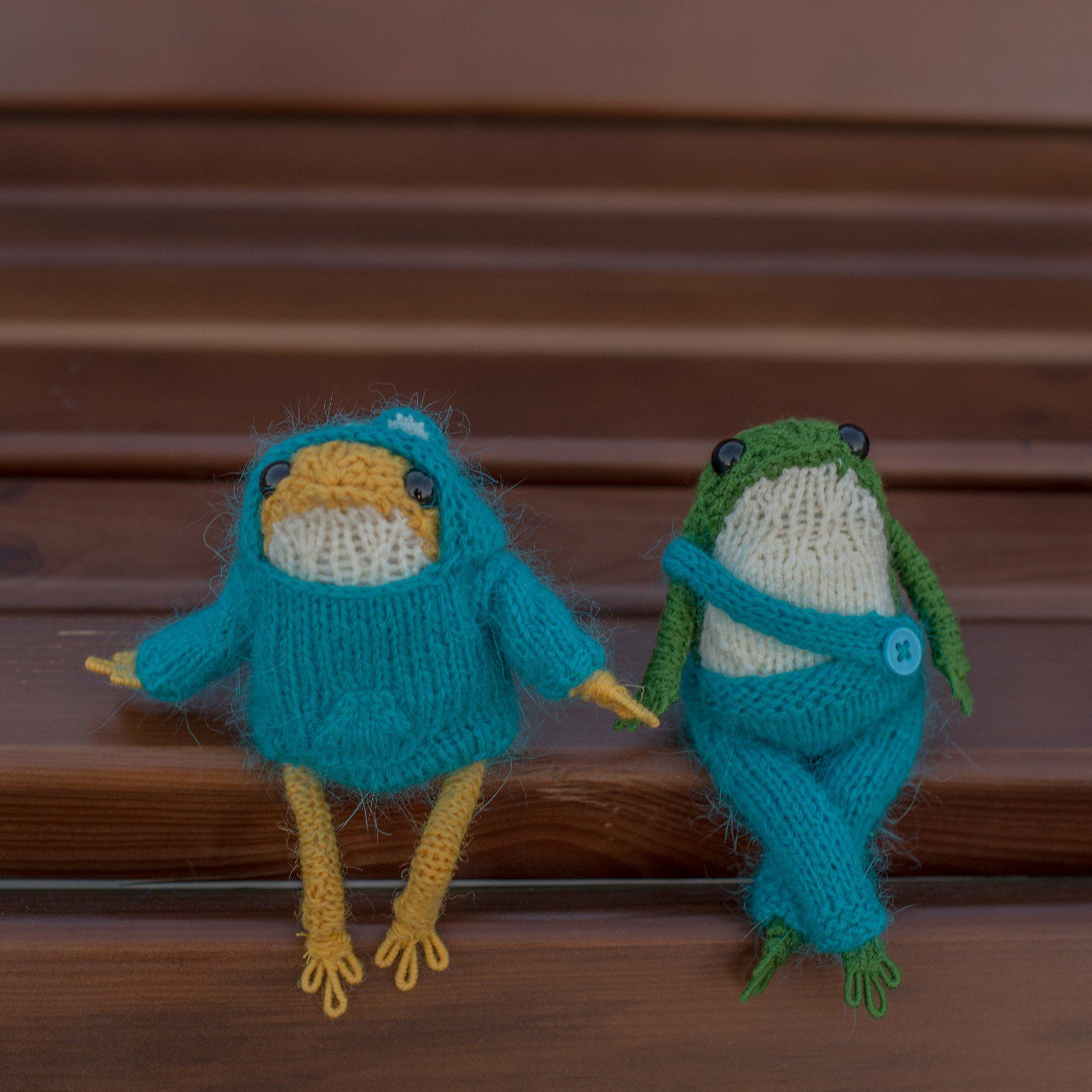 Two Frogs stuffed animal gift idea displayed in natural lighting