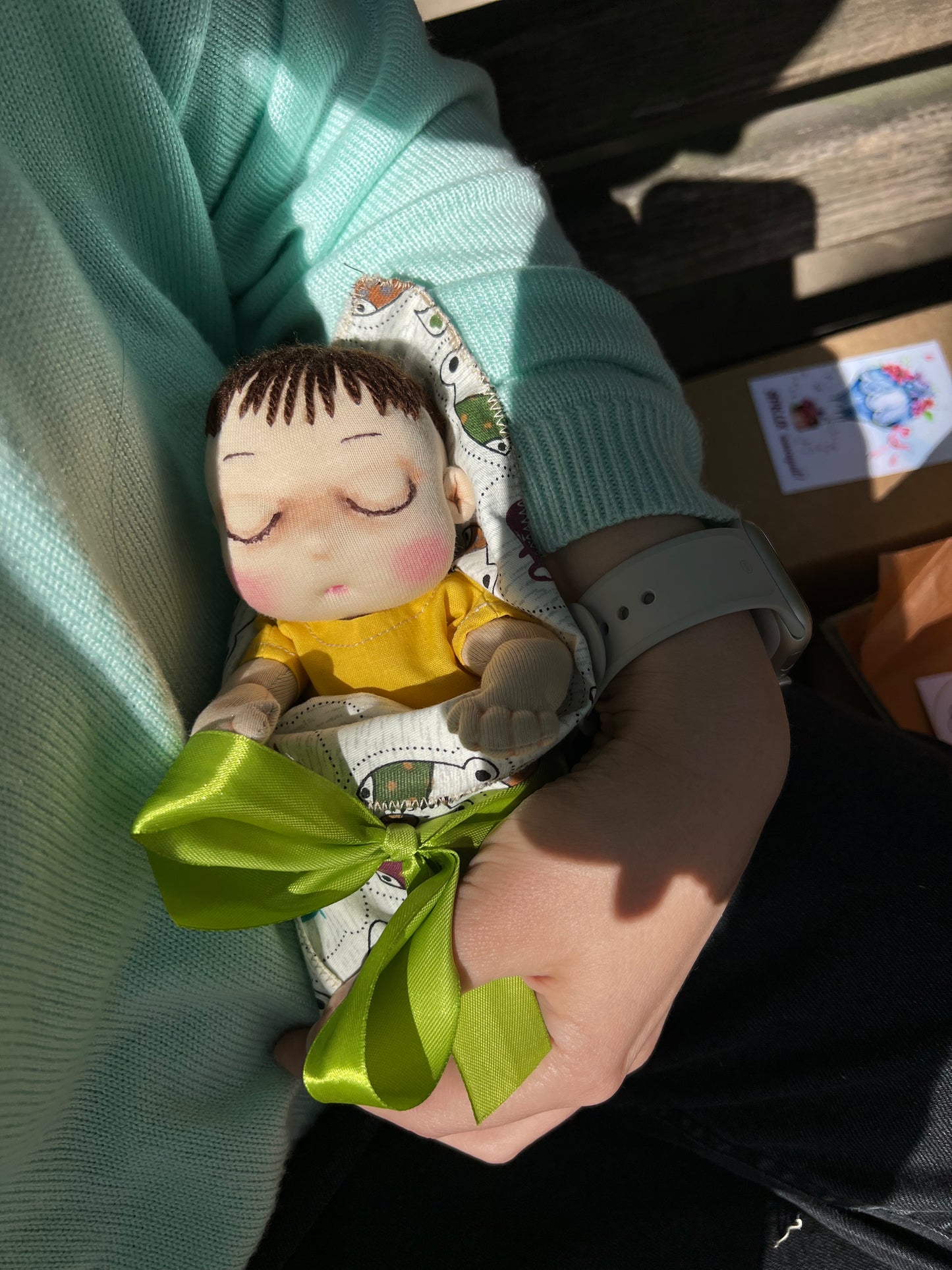 Baby Doll 8-9 Inches - Sleepy Embroidered Eyes - Gift for Toddlers & Kids for Christmas & Birthday, Baby shower gift idea