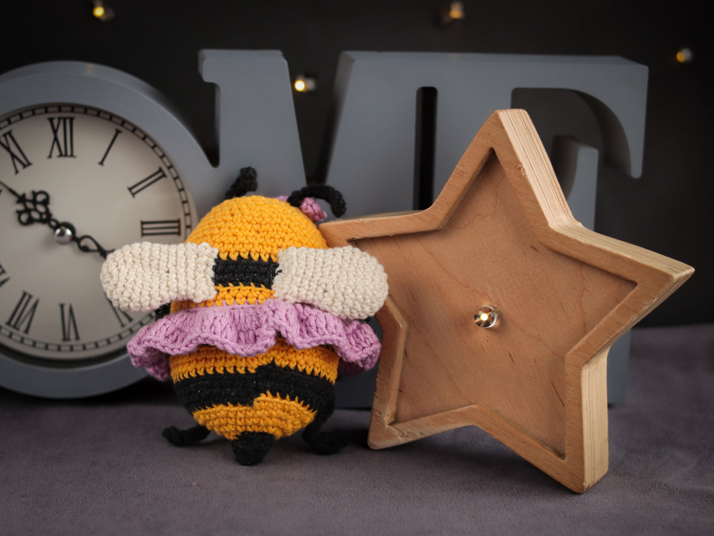 Crochet bee stuffed animal - Bumblebee plush, Christmas gift, Birthday gift for toddler, Gift for kids