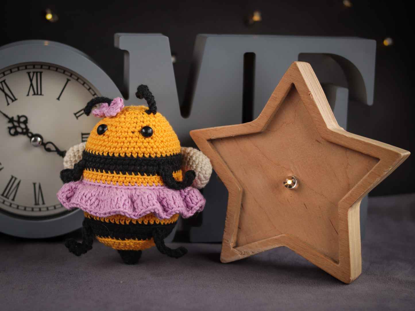 Crochet bee stuffed animal - Bumblebee plush, Christmas gift, Birthday gift for toddler, Gift for kids